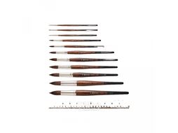 Кисть "Versatil Brush S/H" синтетика, темно-коричневый, круглая, №6 Escoda S1540-6