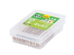 Саморез усиленный по дереву TORX20 4.0x45, потай, желт. цинк (14шт) EKT B009186