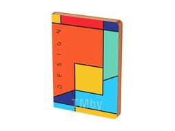 Ежедневник недатир. А5 143*210 мм, 272 стр., лин. "Color Block" тверд. обл. кожзам., разноцветный, срез оранжевый Berlingo UD2_02S03