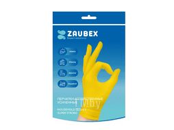 Перчатки латексные хозяйственные р-р XL усиленные желтый Zaubex HLG70-S-60