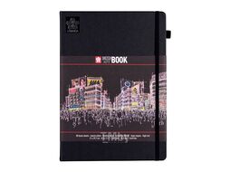 Скетчбук 21*30, 140г/м2, черная бумага, 80л. черный Sakura Pen 94141005