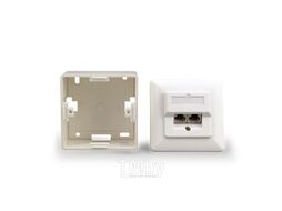 Сетевая розетка настенный блок c 2xСat6 jack (экранированная) CablExpert Gembird MWS-2S6-01