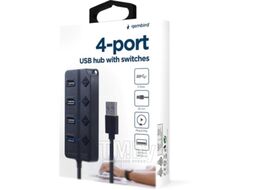 Хаб USB 4-Port (1xUSB3.1+3xUSB2.0) Gembird UHB-U3P1U2P3P-01