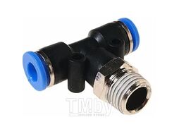 Фитинг цанговый Т-тройник М1/4" 4 мм, с уплотнением, пластм. корпус, GARWIN 808520-Т-4-14-1