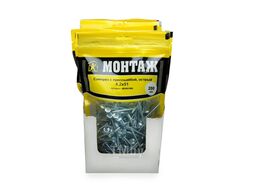 Саморез с прессшайбой 4.2x51, острый, цинк (200шт) МОНТАЖ MD001069