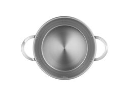Кастрюля GERDA из нержавеющей стали со стеклянной крышкой, 18 см, 2,5 л. MAUNFELD MCS25S07