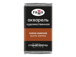 Краски акварельные "Старый Мастер" 110 сиена жженая, кювета Гамма 200521110