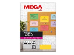 Бумага цветная A4, 80г/м, 500 л. желтый пастель ProMEGA jet 866175