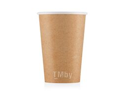 Стакан картонный 400мл, 1сл., 50шт, крафт Ecocups 752