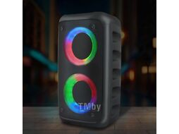 Колонки Bluetooth 2*5W (10W) / 2,4Ah / TWS / USB / TF / AUX / FM / MIC / RGB BT V5.1, Функция КАРАОКЕ Ginzzu GM-916B