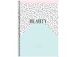 Тетрадь А4 80 л., клет. "Beauty shapes" спираль сбоку, обл. карт., ассорти Greenwich Line NS4c80-38985