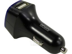 Автоадаптер в прикуриватель, 2*USB порта 5V/3100мA 15W DC 12V-24V Ginzzu GA-4415UB