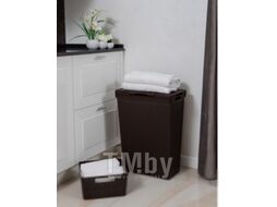 Корзина для белья пластмассовая "береста" венге 50 л/45x26x61,5 см Violet 5750005