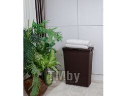 Корзина для белья пластмассовая "береста" венге 50 л/45x26x61,5 см Violet 5750005