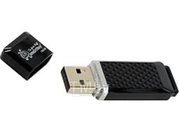 Карта памяти USB (флэш-накопитель) 16Gb Quartz series Black USB 2.0 Flash Drive с колпачком SmartBuy SB16GBQZ-K