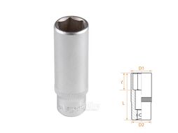 Головка торцевая глубокая шестигранная 1/4", 12 мм AFFIX AF00120012