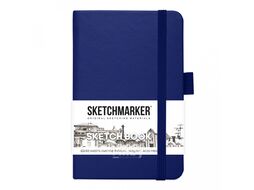 Скетчбук 9*14 см, 140 г/м2, 80 л., королевский синий Sketchmarker 2314801SM