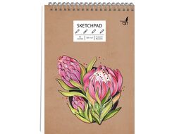 Скетчпад А5 40л Flower евроспираль бумага 120г/м2 Эксмо СПСЛ540142