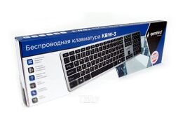 Клавиатура беспроводная 109 кл., м/медиа, ножничный механизм, бесшумная Gembird KBW-3