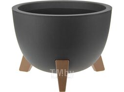 Кашпо ФЛОРИАН D350мм 12л (графитовый) IDEA М3187