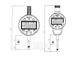 Измерительная головка цифровая IP65 0,001 мм, 0-25 мм / 0-1" ASIMETO 407-02-4