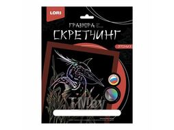 Набор для детского творчества - Гравюра-скретчинг 18*24см цветная Япония "Японская цапля" LORI Гр-744
