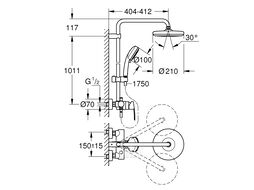 Душевая система GROHE Tempesta Cosmopolitan 26224001