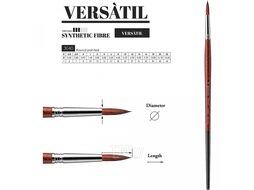 Кисть "Versatil Brush L/H" синтетика, темно-коричневый, круглая, №8 Escoda S3040-8
