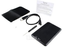 Бокс для жесткого диска 2.5", чёрный, USB 3.0, SATA, нержавеющая сталь Gembird EE2-U3S-60