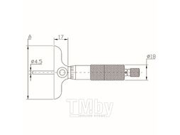 Глубиномер микрометрический 0,01 мм, 0—150 мм, база 101,5 мм ASIMETO 201-06-2