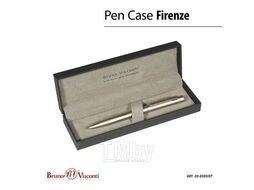 Ручка "FIRENZE" шарик. автомат. в SOFT TOUCH футляре, 1,0мм, синяя, корпус шампань, черн. футляр Bruno Visconti 20-0303/07