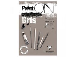 Блок-склейка "PaintOn" А4, 250г/м2, 30л, серая бум. Clairefontaine 975809C