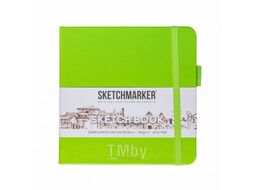 Скетчбук 12*12 см, 140 г/м2, 80 л., синий неон Sketchmarker 23148012SM