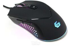 Мышь игровая проводная USB, оптическая, 3200DPI (800/1600/2400/3200 dpi), 6 кнопок+колесо с нажатием, рег. подсв., черная, кабель тканевый 1.8 м Gembird MG-770