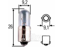 Лампа накаливания T4W T8.5 24V 4W BA9S AYWIPARTS AW1920027