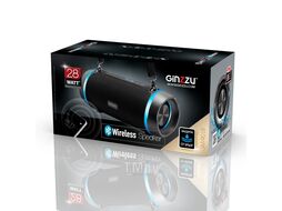 Колонки Bluetooth GM-908C GINZZU синяя, 20W/1,5Ah/TWS/USB-flash плеер/AUX/FM/RGB/IPX5, Bluetooth: V5.0, Ремень для переноски
