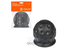 Колпак на шар фаркопа 50мм резиновый чёрный AIRLINE AEBA006
