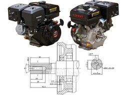 Двигатель бензиновый LONCIN G390F (Макс. мощность: 13 л.с; Цилиндр. вал д.25 мм.)