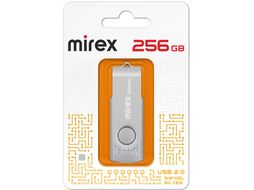 USB-флеш-накопитель 256GB USB 2.0 FlashDrive SWIVEL SILVER Mirex 13600-FMUSI256