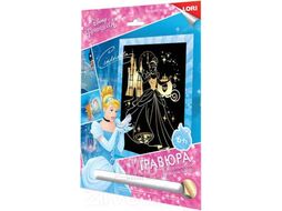 Набор для детского творчества - Гравюра DISNEY большая Принцессы с эффектом золота "Золушка" LORI Грд-091