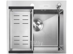 Мойка кухонная Avina HM5045 + измельчитель 56-2 с пневмокнопкой (нержавеющая сталь)