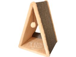 Домик-когтеточка Cat House Треугольная 0.55 (ковролин бежевый)