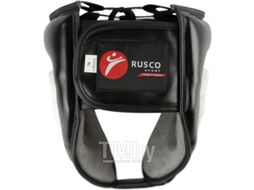 Боксерский шлем RuscoSport Pro С усилением (M, черный/белый)