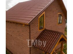 Фасадная панель Технониколь Hauberk Плитка 068901 (красный кирпич)