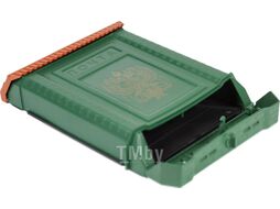 Почтовый ящик Цикл Премиум c защелкой, накладкой и орлом / 6002-00 (зеленый)