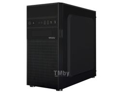 Корпус D250 GINZZU MiniTower, 2*USB2 + Audio на передней панели, 5,25", окно из акрилового стекла, черный