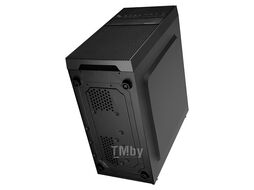 Корпус D250 GINZZU MiniTower, 2*USB2 + Audio на передней панели, 5,25", окно из акрилового стекла, черный