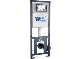 Унитаз подвесной с инсталляцией WeltWasser Erlenbach 004 GL-WT + Marberg 410 + Mar 410 SE MT-BL