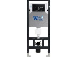 Унитаз подвесной с инсталляцией WeltWasser Amberg 506 + Heimbach 041 GL-WT + Amberg RD-BL