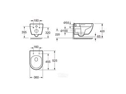 Подвесной унитаз Wellsee Chalice Perfection RimFree 182610001